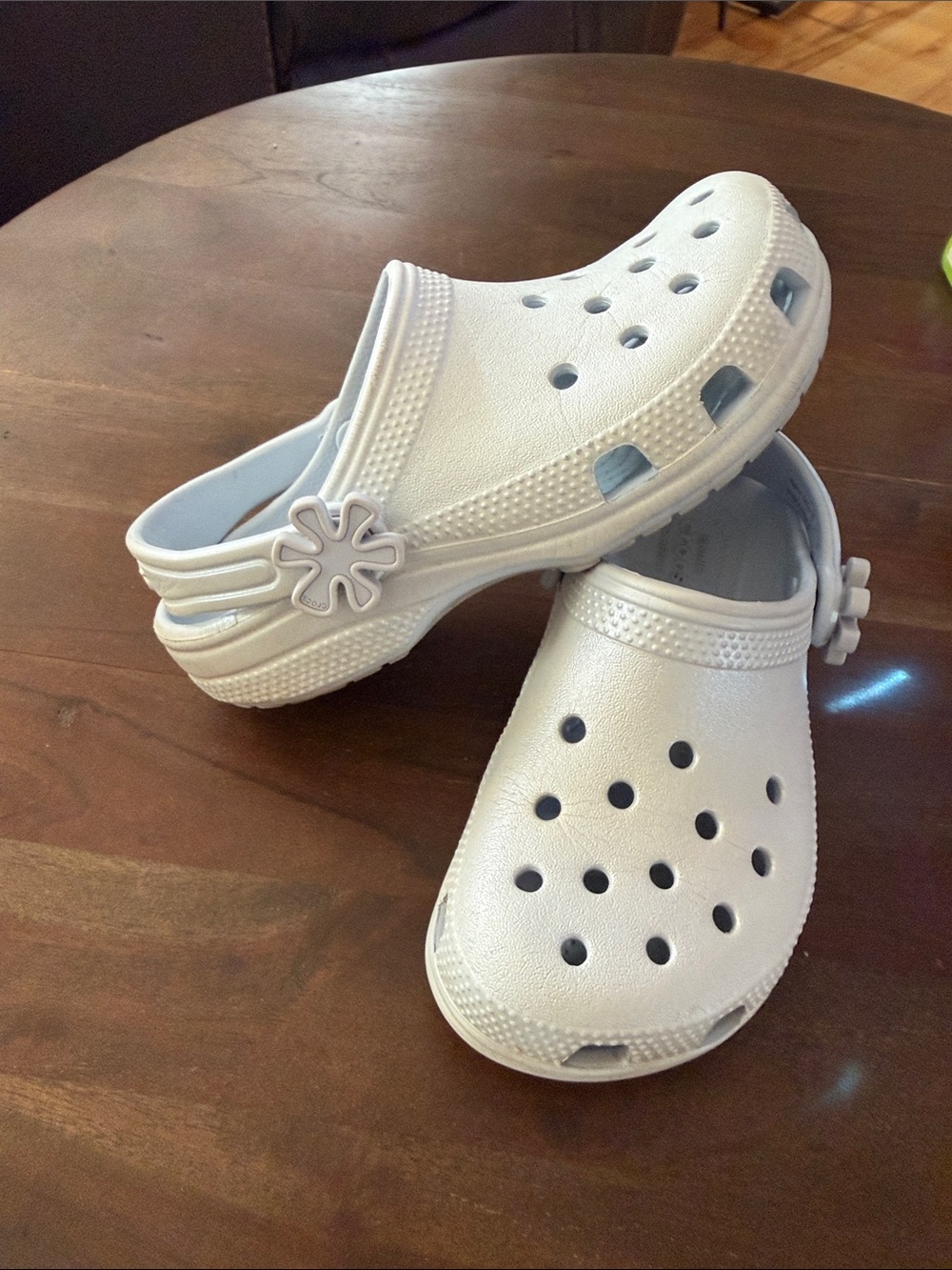 Kids Sky Blue Croc Shoes- size 12C